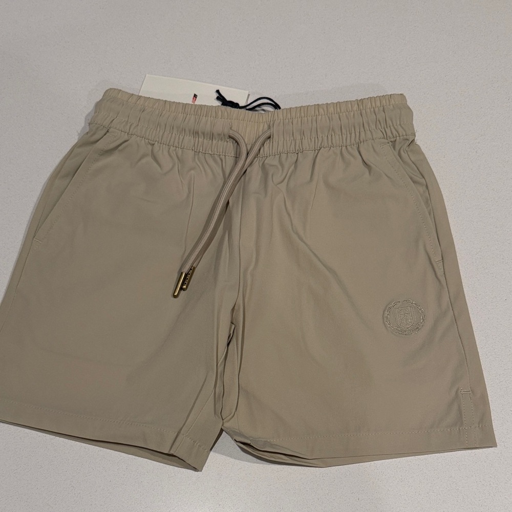 Kids Beige Drawstring Shorts